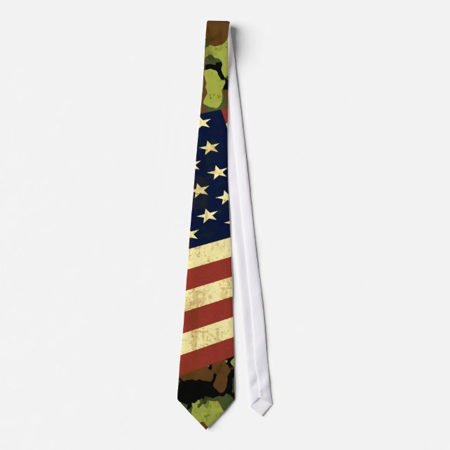 Cravate Drapeau américain Camo (Devant)