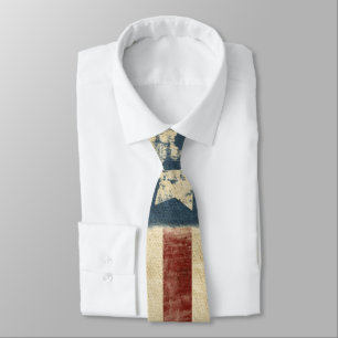 Cravate drapeau américain en détresse