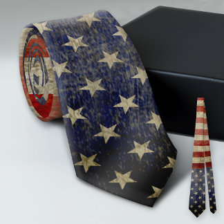 Cravate Drapeau américain patiné et en détresse