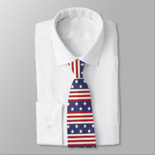 Cravate Drapeau américain Patriotic Stars and Stripes USA