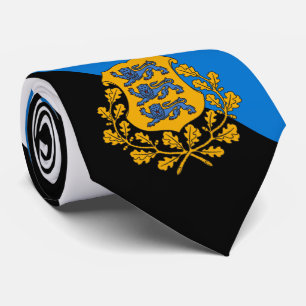 Cravate Drapeau/armoiries de l'Estonie