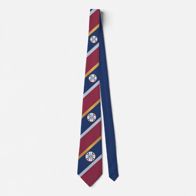Cravate Drapeau assyrien cerclé (Devant)