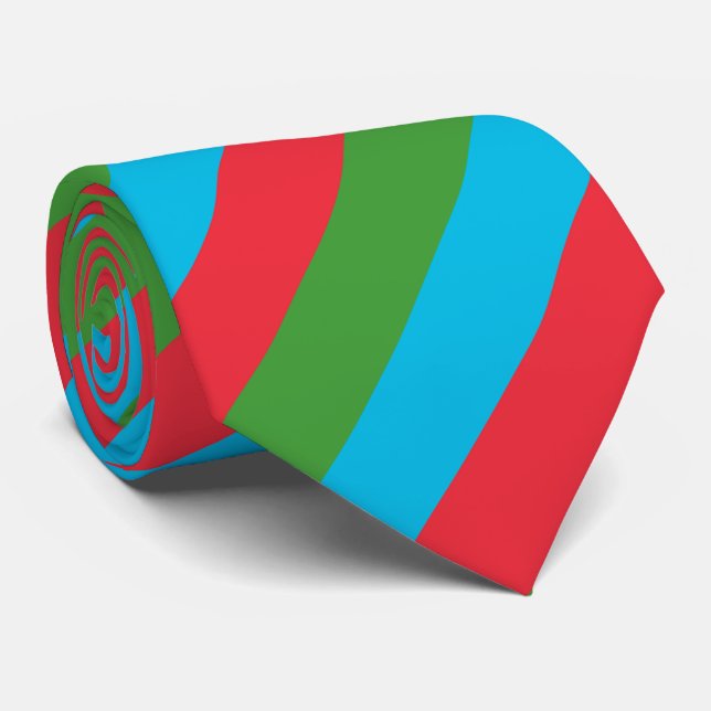 Cravate Drapeau Azerbaïdjan (Roulé)