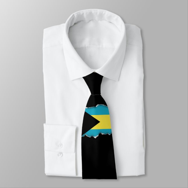 Cravate Drapeau bahaméen classique (Attaché)