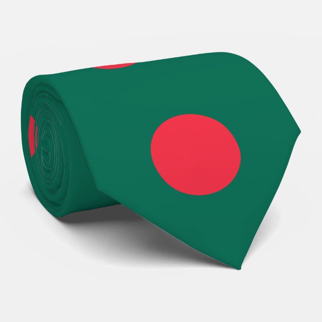Cravate Drapeau bangladais patriotique (Roulé)