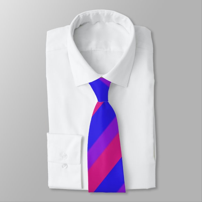 Cravate Drapeau bisexuel v3 de fierté de Falln (Attaché)