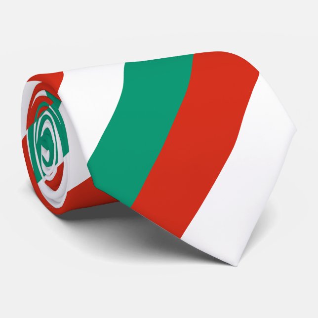 Cravate Drapeau Bulgarie (Roulé)