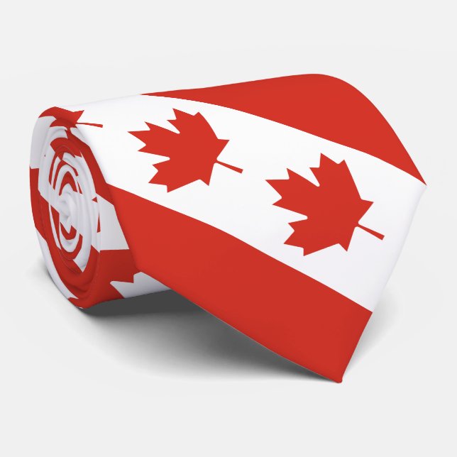 Cravate Drapeau canadien patriotique (Roulé)