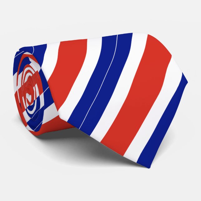 Cravate Drapeau civil du Costa Rica (Roulé)