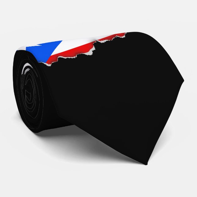 Cravate Drapeau classique de Porto Rico (Roulé)