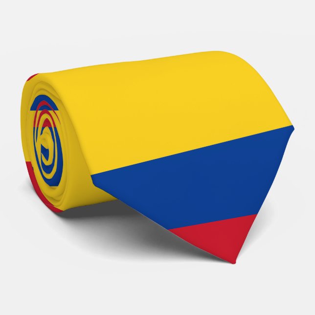 Cravate Drapeau Colombie - Bandera De Colombia (Roulé)