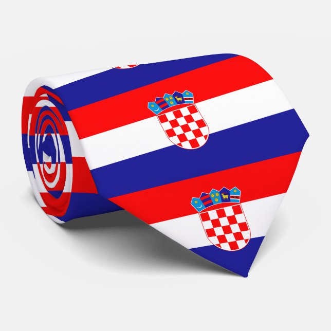 Cravate Drapeau Croatie (Roulé)