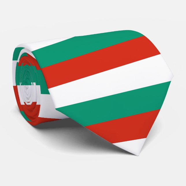 Cravate Drapeau de Bulgarie (Roulé)