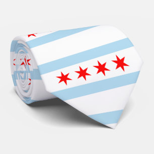 Cravate Drapeau de Chicago, l'Illinois
