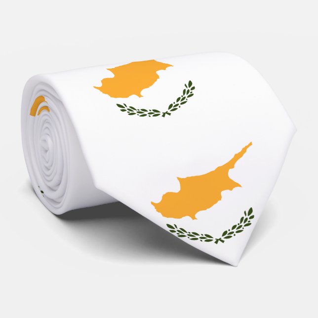 Cravate Drapeau de Chypre (Roulé)