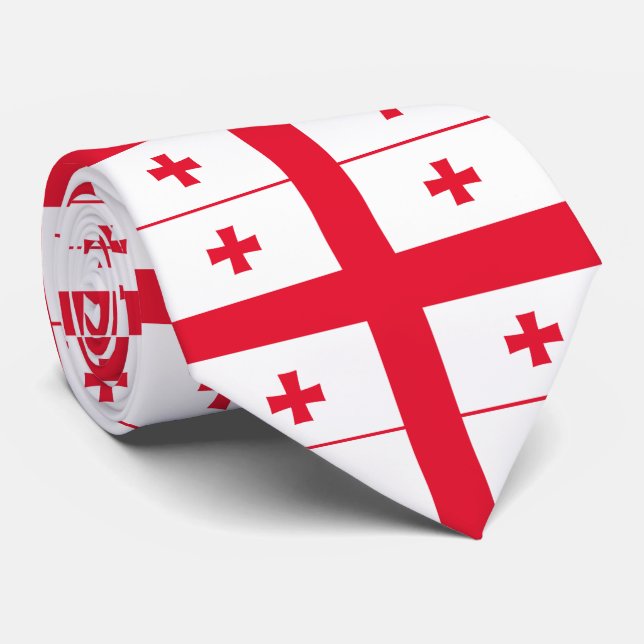 Cravate Drapeau de Géorgie (Roulé)