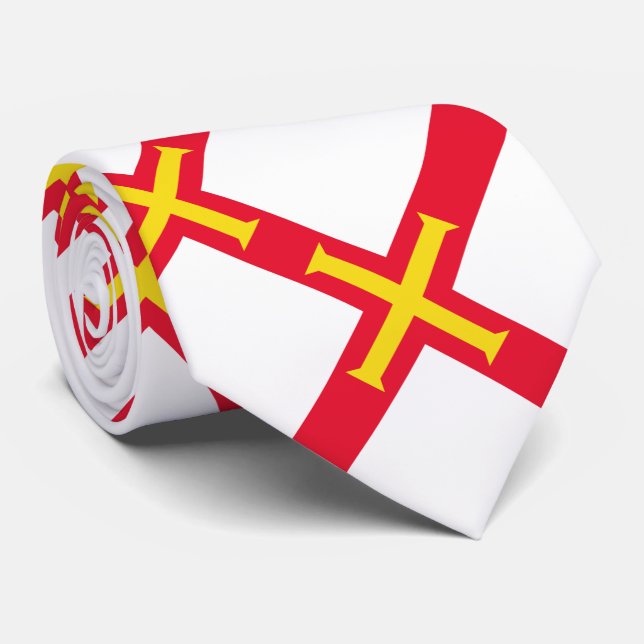 Cravate Drapeau de Guernesey (Roulé)