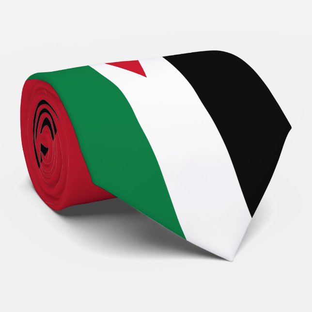 Cravate Drapeau de Jordanie (Roulé)