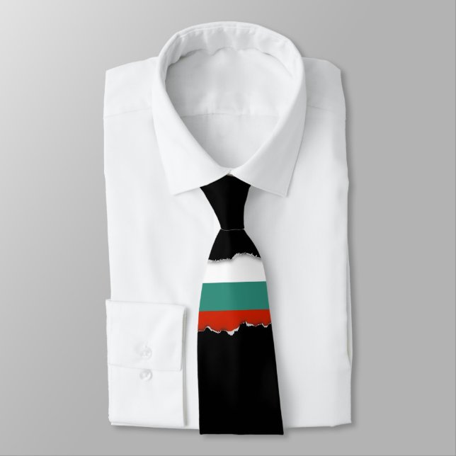 Cravate Drapeau de la Bulgarie (Attaché)