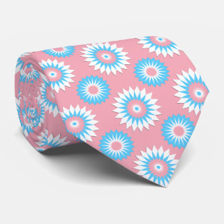 Cravate Drapeau de la fierté transgenre / motif de fleur r