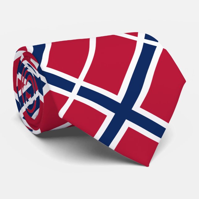 Cravate Drapeau de la Norvège (Roulé)