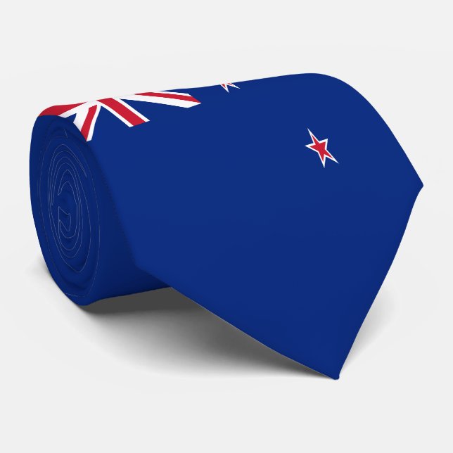 Cravate Drapeau de la Nouvelle Zélande (Roulé)