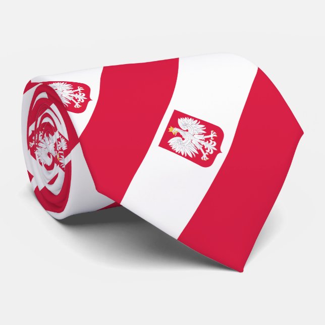 Cravate Drapeau de la Pologne (Roulé)