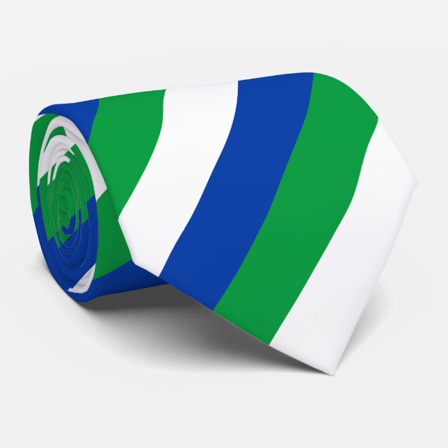 Cravate Drapeau de la République de Komi (Roulé)
