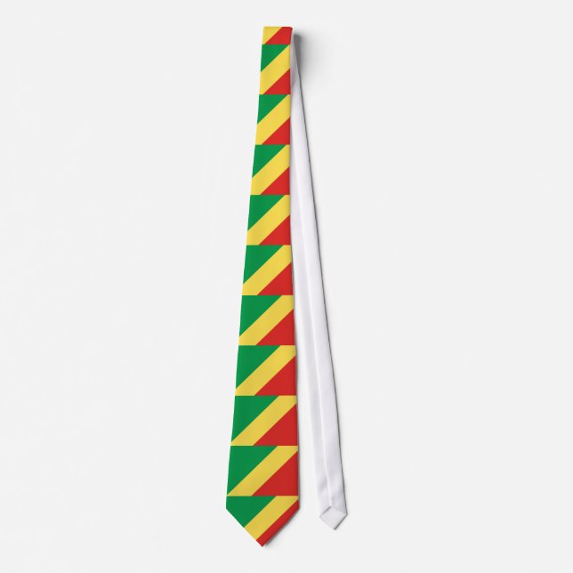 Cravate Drapeau de la République du Congo (Devant)