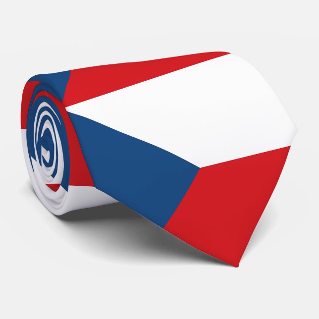 Cravate Drapeau de la République tchèque (Roulé)