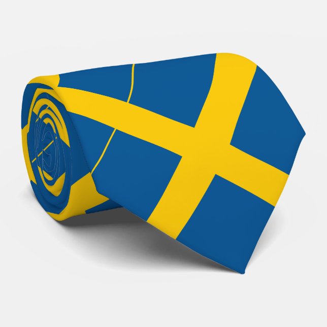 Cravate Drapeau de la Suède (Roulé)