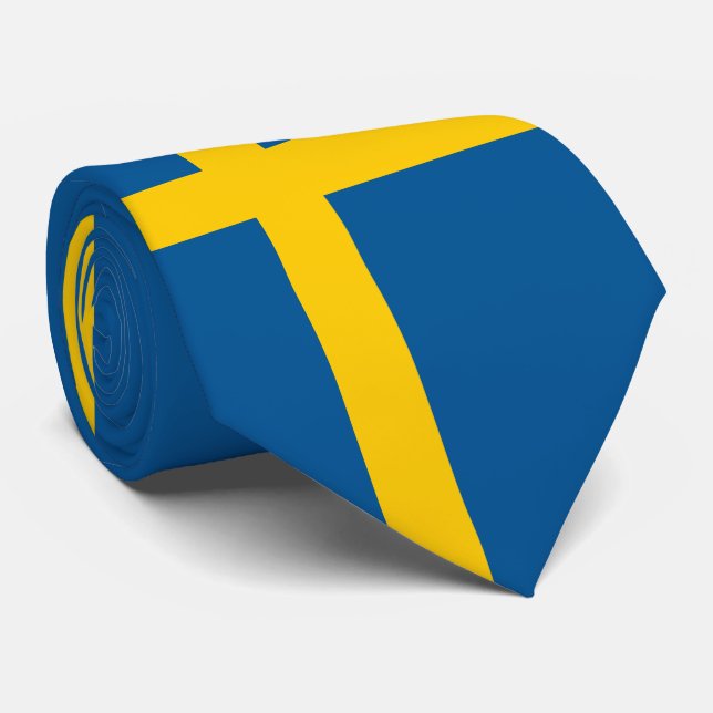 Cravate Drapeau de la Suède (Roulé)