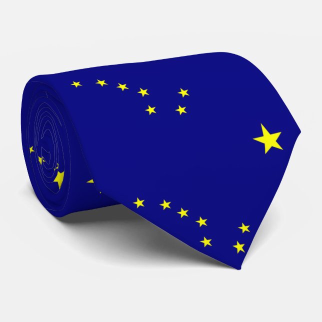 Cravate Drapeau de l'Alaska (Roulé)