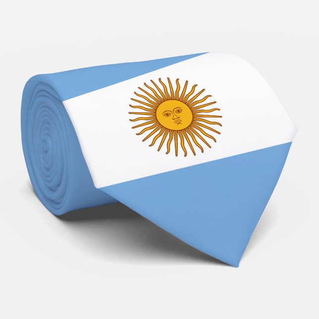 Cravate Drapeau de l'Argentine (Roulé)