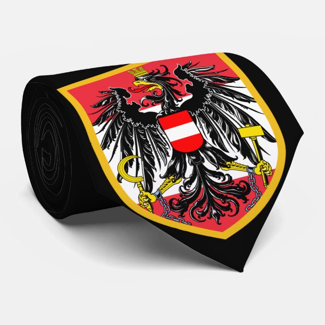 Cravate Drapeau de l'Autriche - bras d'Österreich (Roulé)