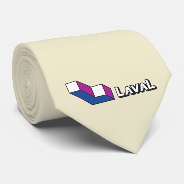 Cravate Drapeau de Laval (Québec, Canada) (Roulé)