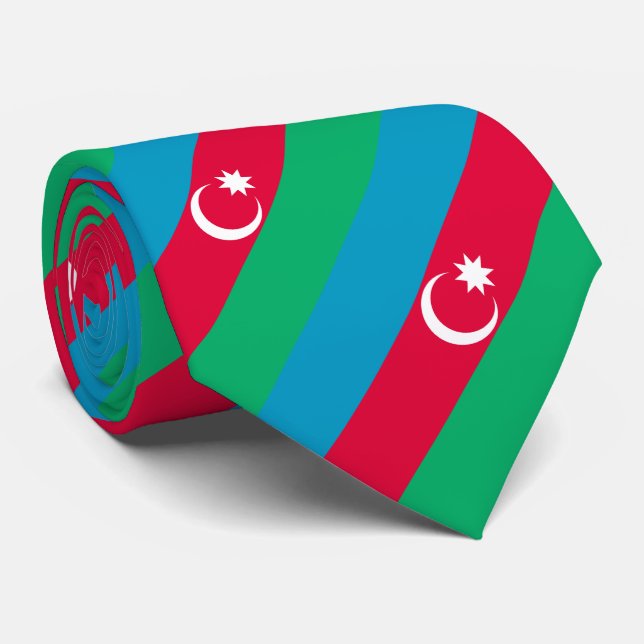 Cravate Drapeau de l'Azerbaïdjan patriotique (Roulé)
