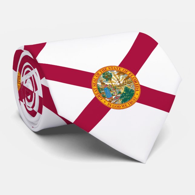 Cravate Drapeau de l'État de Floride (Roulé)