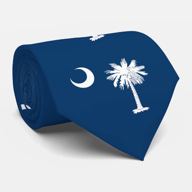 Cravate Drapeau de l'État de la Caroline du Sud (Roulé)