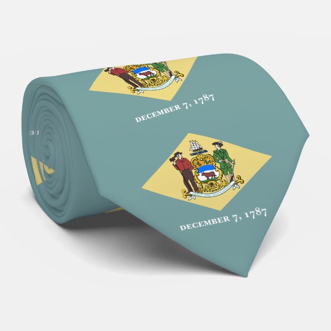 Cravate Drapeau de l'État du Delaware (Roulé)