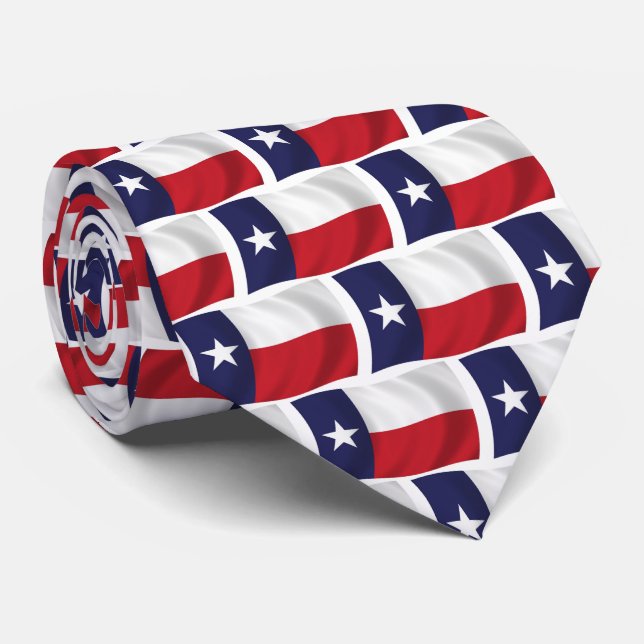 Cravate Drapeau de l'État du Texas (Roulé)