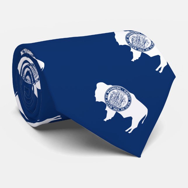 Cravate Drapeau de l'État du Wyoming (Roulé)