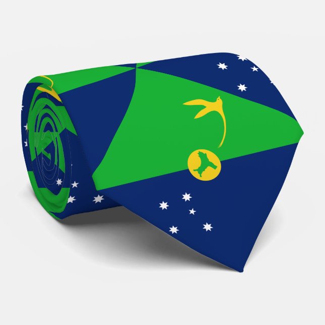 Cravate Drapeau de l'île Christmas (Roulé)