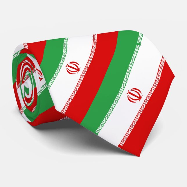 Cravate Drapeau de l'Iran (Roulé)