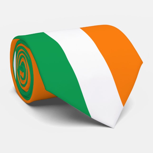 Cravate Drapeau de l'Irlande Shamrock (Roulé)