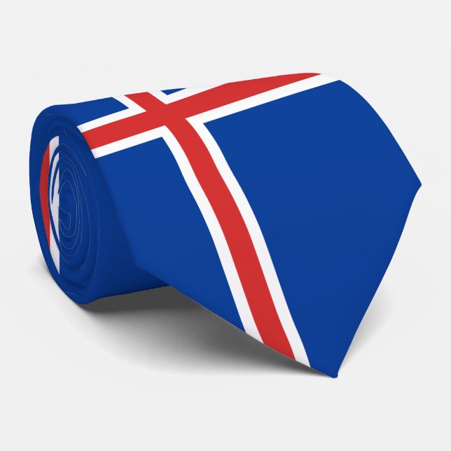 Cravate Drapeau de l'Islande (Roulé)