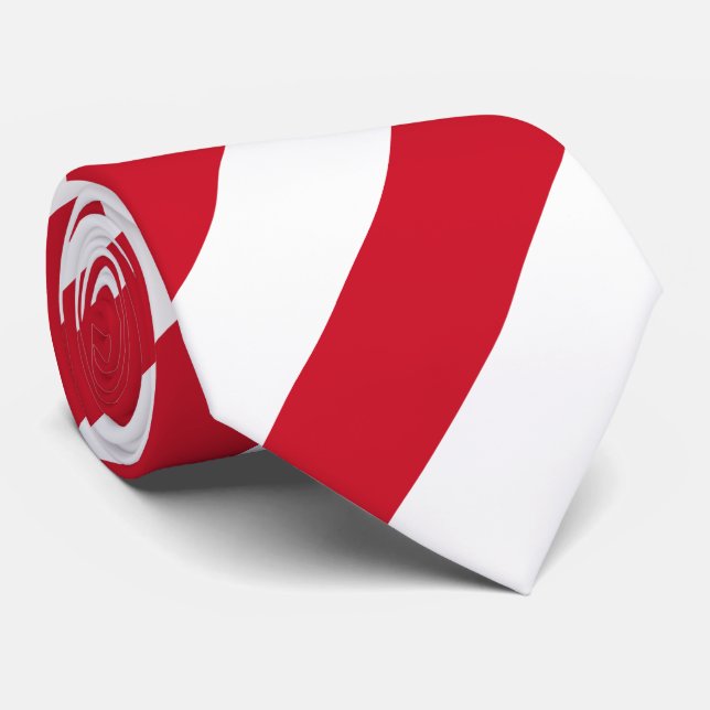 Cravate Drapeau de Monaco (Roulé)