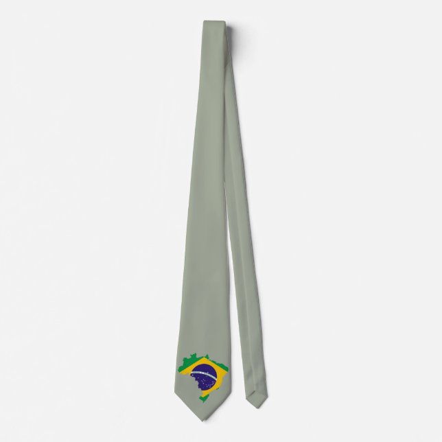 Cravate Drapeau de pays brésilien (Devant)