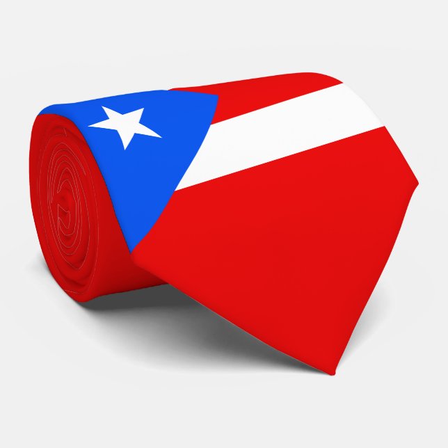 Cravate Drapeau de Porto Rico (Roulé)