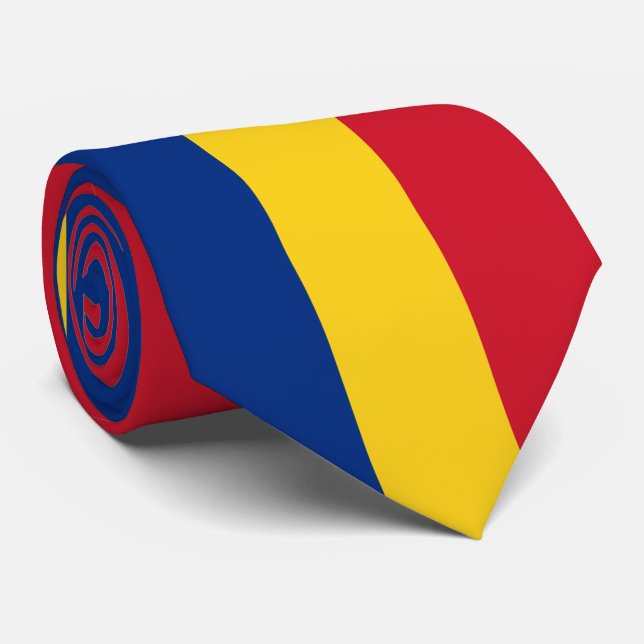 Cravate Drapeau de Roumanie patriotique roumain (Roulé)